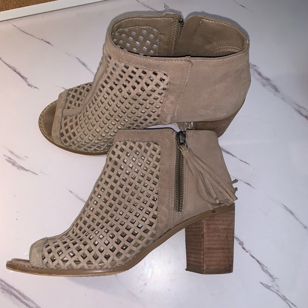 VINCE CAMUTO Open Toe Ankle Booties
